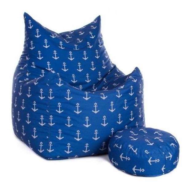 Fotoliu puf Roxana XXXL (Albastru)