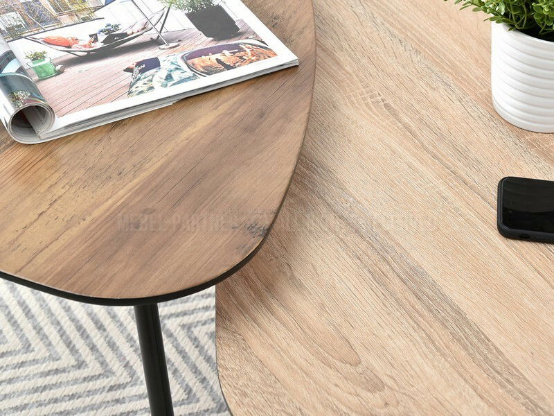 Măsuță de cafea Rossi Zest Xl (sonoma + negru)