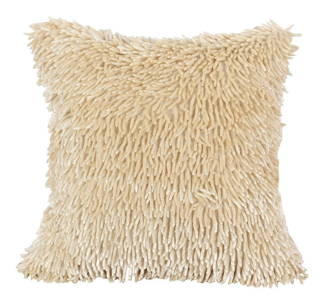 Ozdobný vankúš 50X50 cm Shaggy (krémová) (1 ks)