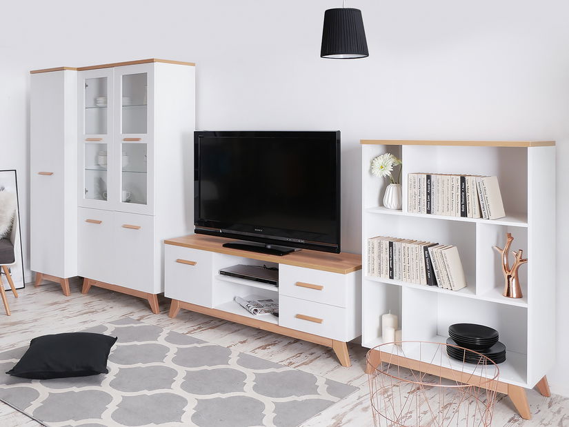 Măsuță TV/Dulap Balones BG05 (alb + stejar)