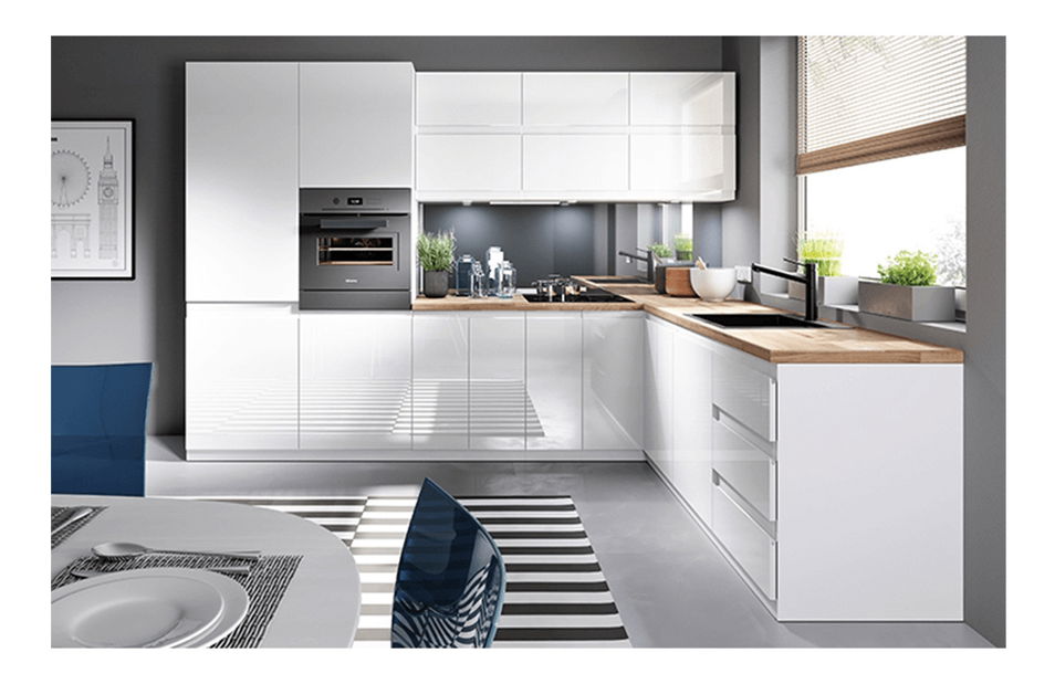 Dolná kuchynská skrinka D60S3 Aurellia (biela + biely lesk)