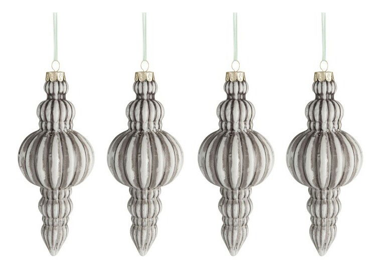 Dekoratívny predmet Jolipa Vianočná dekorácia (7x7x16cm) (Sivá)