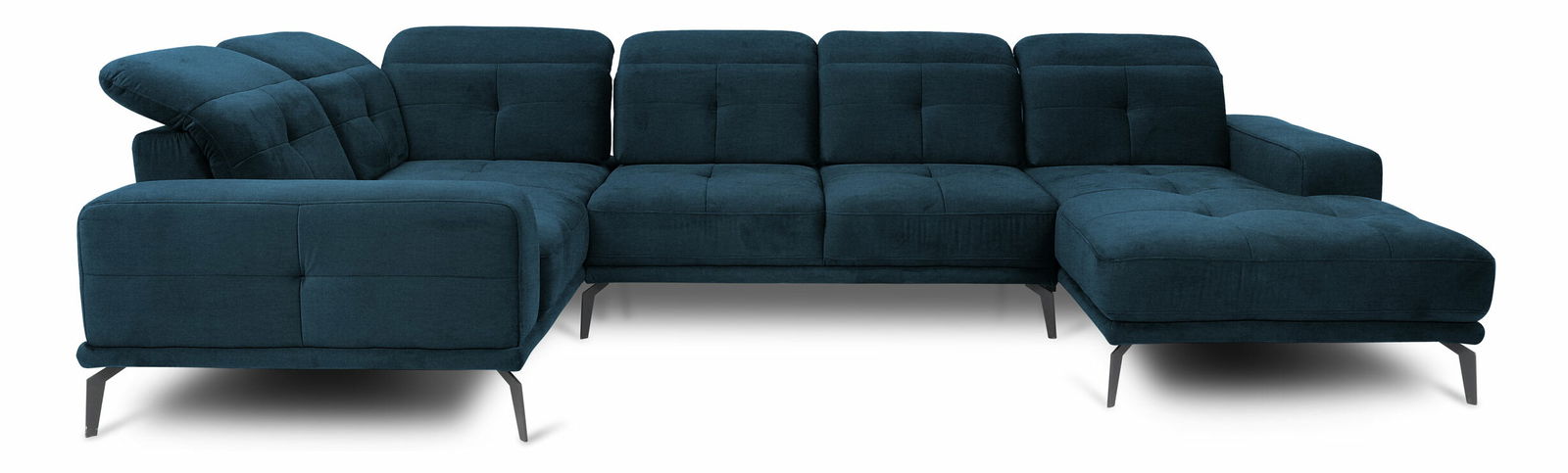 U alakú sarokkanapé Nicolette (petróleum) (B)