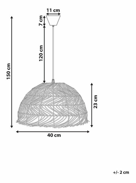 Závesná lampa Senegal (svetlohnedá)