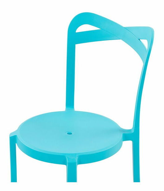 Balkónová zostava Cisco (biely plast + modrý plast)