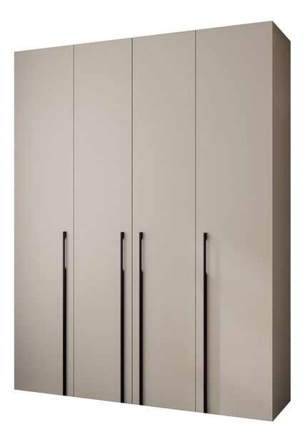 Ormar za garderobu 190 cm Carmela 50-3 (kašmir + crna)