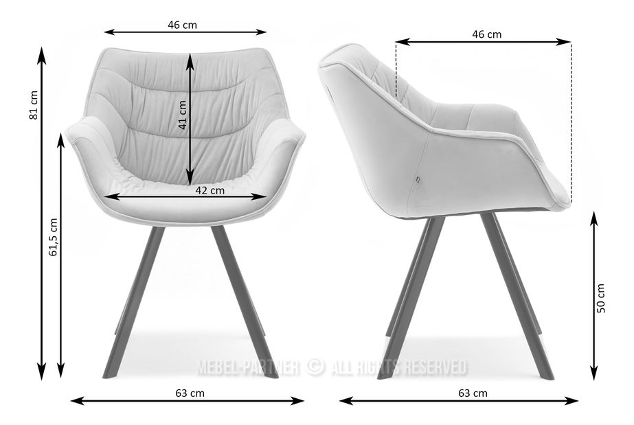 Szék Nina(világos szürke + fekete)