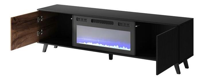 TV asztal Remali (fekete + wotan tölgy)