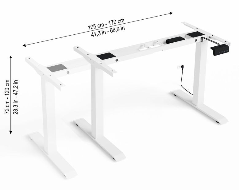 Cadru sub masa PC RXD2-1-2SN_B Motiva (alb)