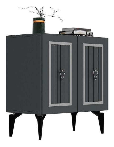 Skrinka Lideke 3 (antracit + strieborná) 