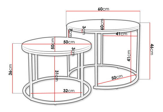 Konferenčný stolík Maliko (čierna + biely mramor) *bazár