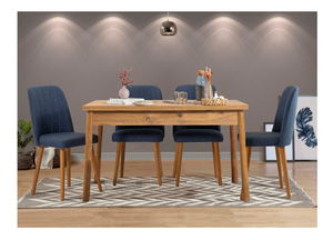 Blagovaonski set Bimuvo 5 (atlantski bor + mornarsko plava) (za 4 osobe)