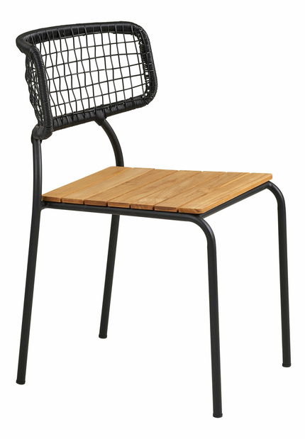 Kerti szék Noveria (natúr + fekete)