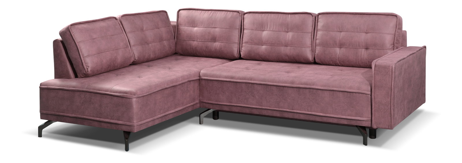 Rohová sedačka Tanore (ružová) (L)