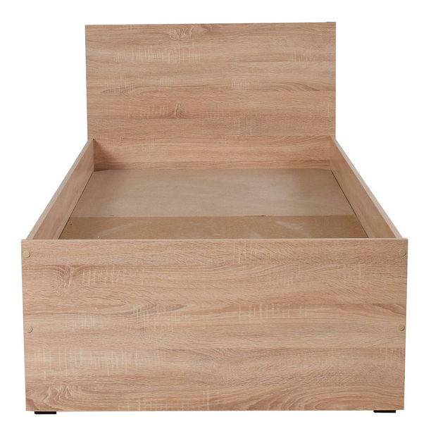 Pat de o persoană 90 cm Krynalona 1 (cu somieră) (stejar sonoma)