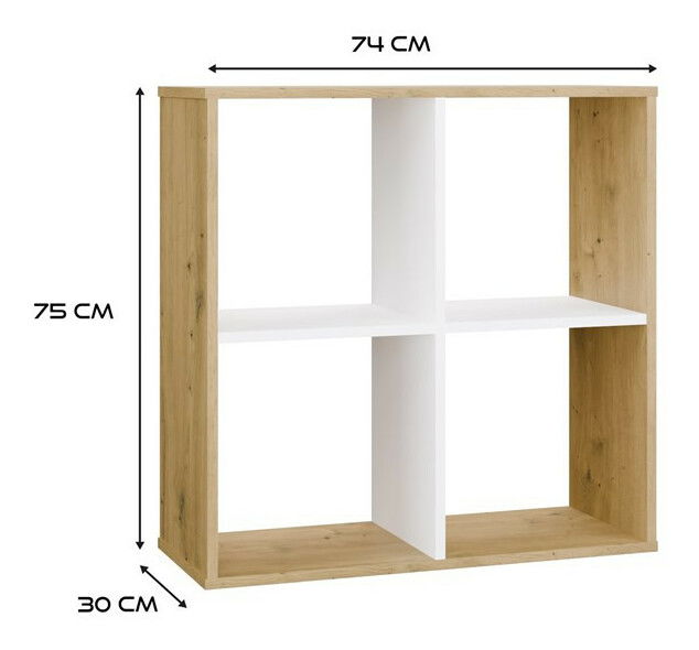 Raft Metros 2 (stejar artisan + alb)