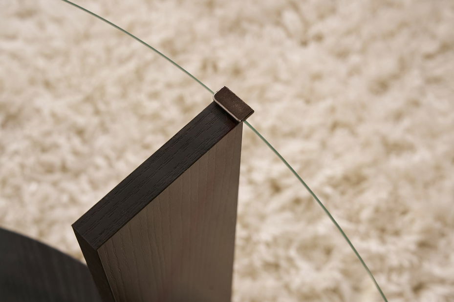 Stolić za kavu Claro (crno drvo + staklo)