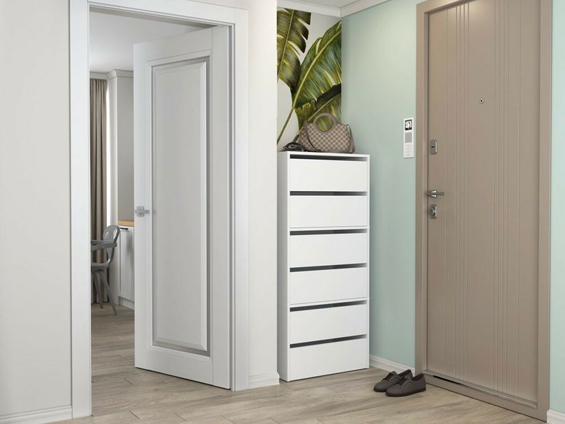 Botník (skrinka na topánky) Metido 2 (biela)