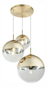 Viseća svjetiljka Varus 15855-3 (moderna/dizajnerska) (zlatna + prozirna)
