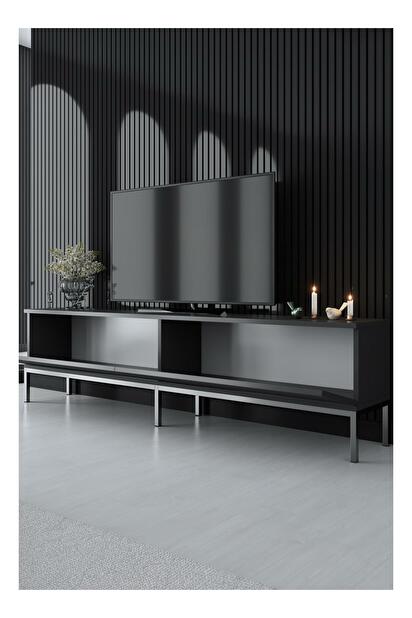 TV asztal/szekrény Vibubi 2 (antracit + ezüst) 