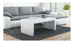 Măsuță de cafea Mireille (Alb + Alb lucios)