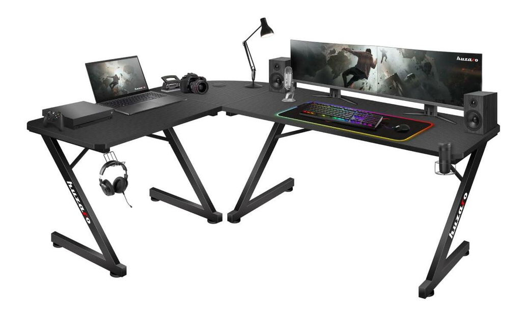 Kutni PC stolić Hyperion 7.0 (crna)