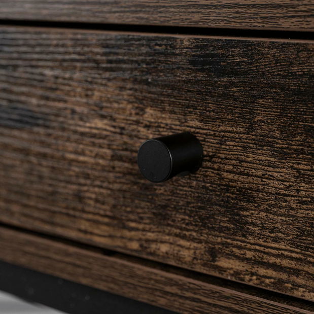 Písací stolík Supuso (hnedá + čierna) 