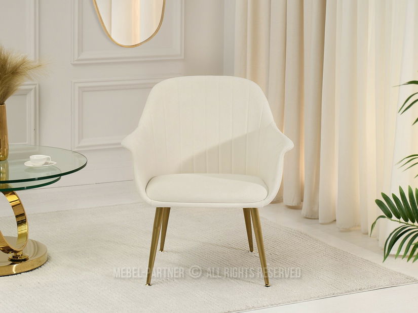 Fotoliu de design Osmogos (crem + negru)