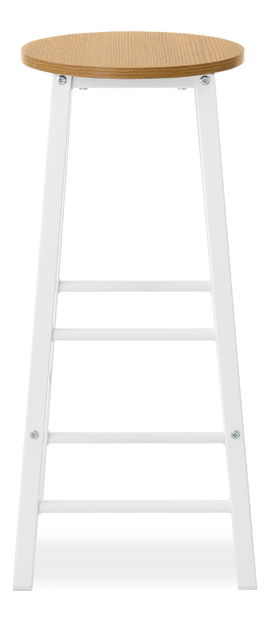 Barová stolička Fukando (dub + biela)