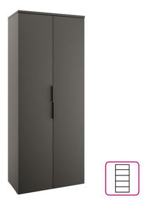 Ormar s policama Alegre (antracit) 