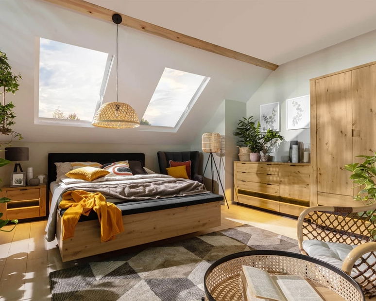 Manželská posteľ 160 cm BRW Ostia LOZ/160/B *výpredaj