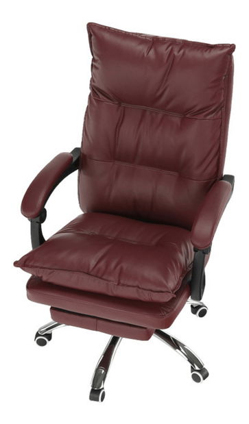 Kancelárske kreslo s podnožkou Drann (bordová)