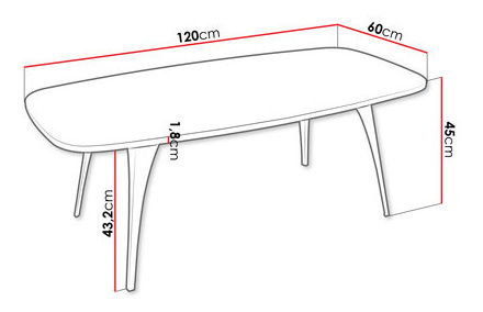Măsuță cafea Kalypso (negru + Stejar craft auriu)