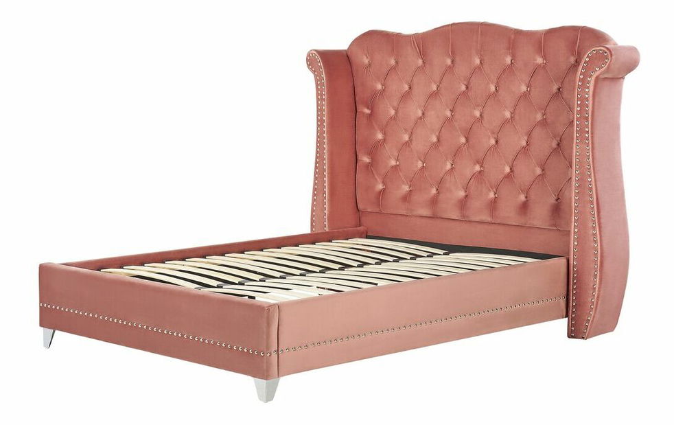 Franciaágy 140 cm Belize (bézs) (ágyráccsal) (tárolóhellyel)