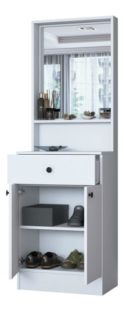 Mobilier hol Pixie 6 (alb) (cu oglindă)