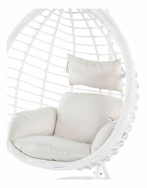 Fotoliu suspendat cu cadru FENI (metal) (alb)