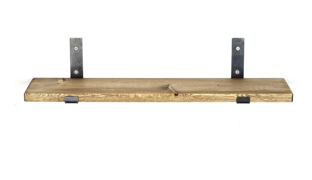 Raft decorativ de perete Dupone 9 (Nuc + negru) 