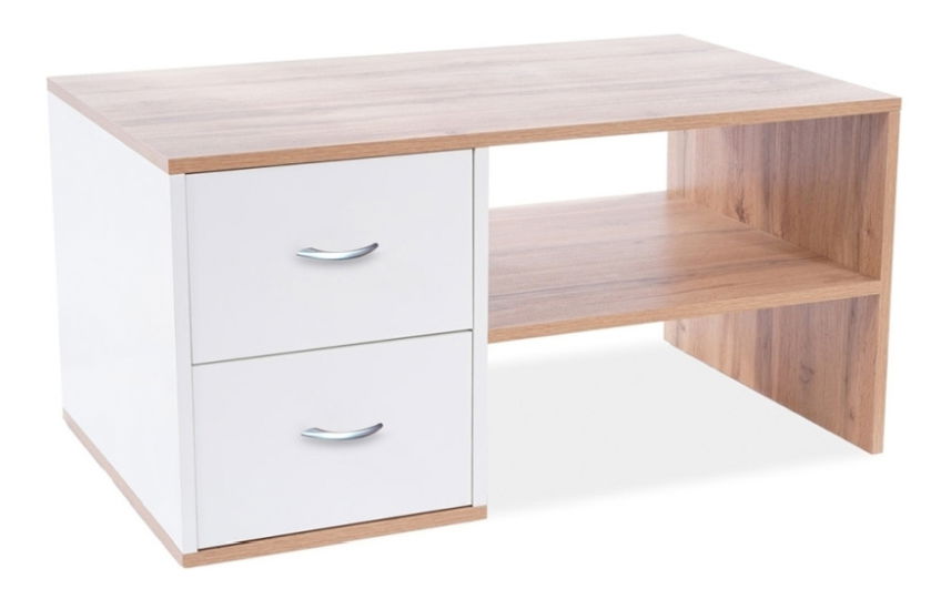 Konferenčný stolík Hulda (dub wotan + biela mat)