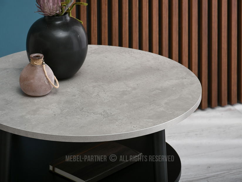 Konferenčný stolík Randolf S (betón + čierna)