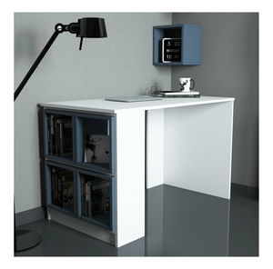 Masă PC Babar (Alb + albastru)