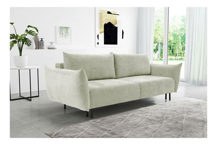 Pohovka trojsedačka Cinderella (biela + čierna)