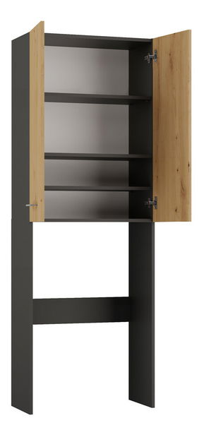 Skrinka nad práčku Perdieron 2 (antracit + dub artisan)