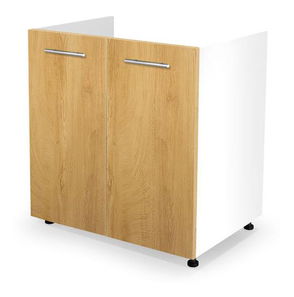 Dolná kuchynská skrinka Verlene (prirodné drevo + biela)