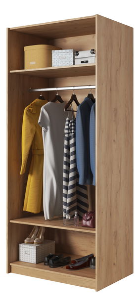 Dulap de haine Xenos 100 (dub zlatý + biela) 