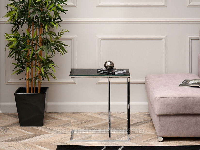 Stolić za kavu Vasho (crna + krom)