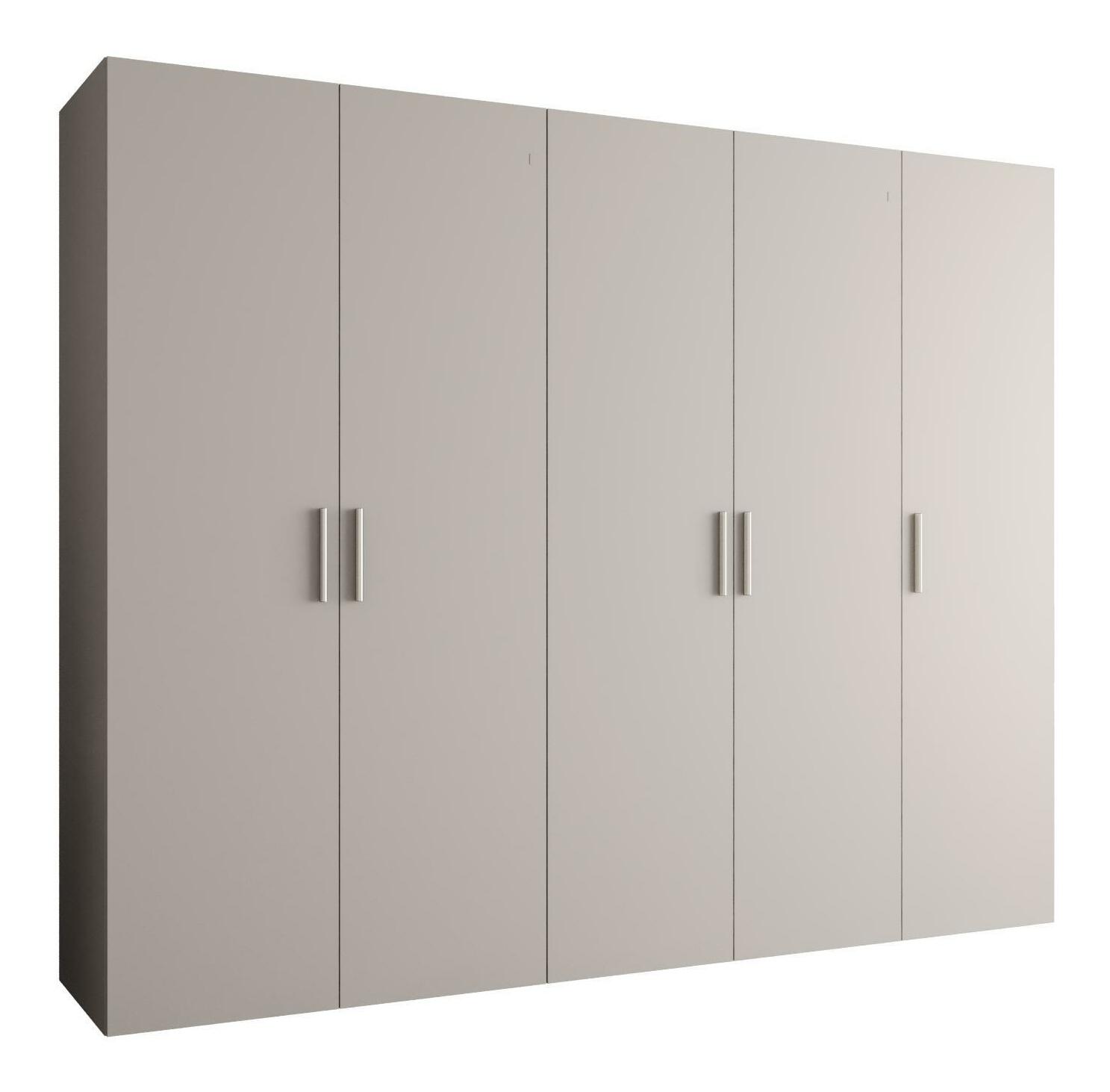 Dulap de haine 250 cm Borry 1 (Cașmir + Argintiu)