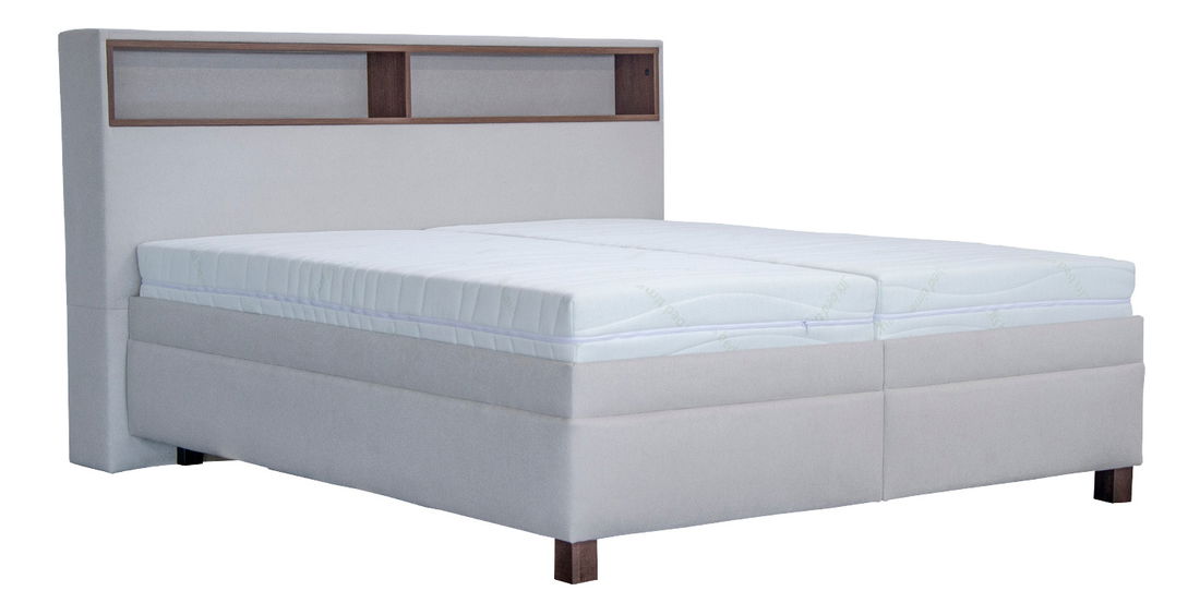 Manželská posteľ 180 cm Blanár Orson (biely krém) (s roštom)