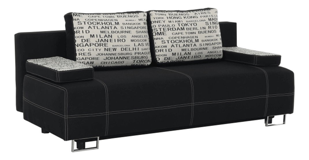 Canapea trei locuri Elisota negru