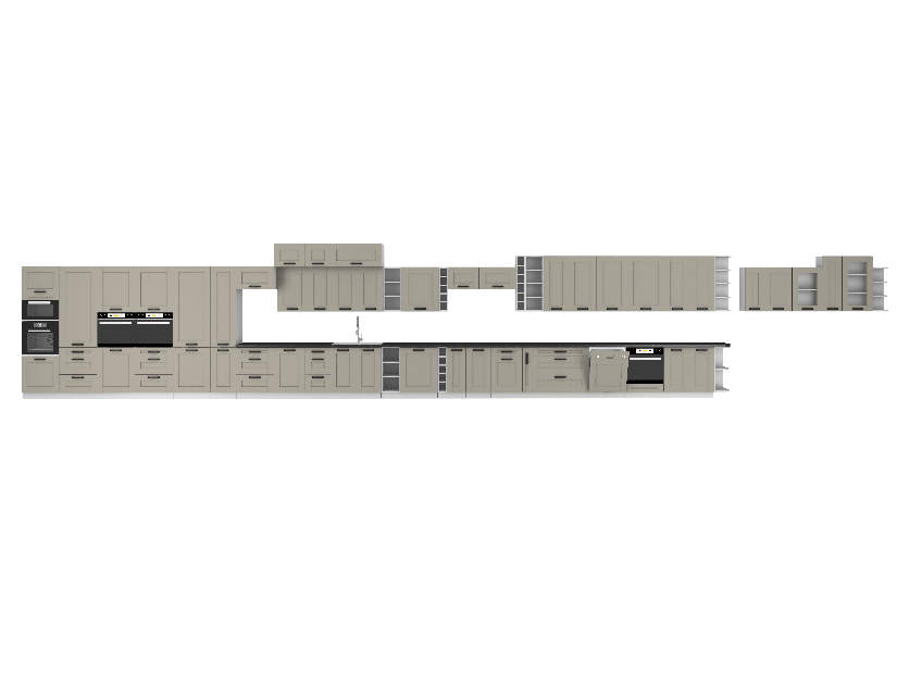 Horná kuchynská skrinka Lucid 60 G 72 1F (claygrey + biela)