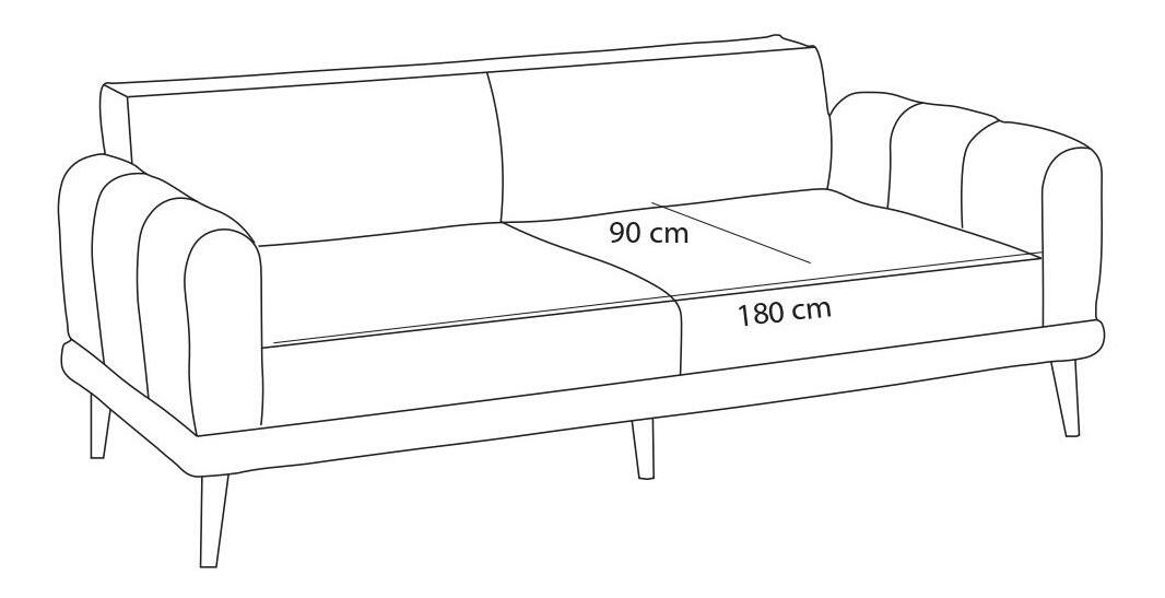 Pohovka trojsedačka Sorenella (antracit + orech)